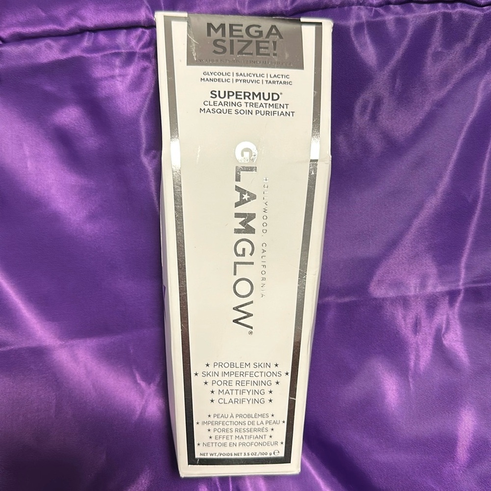 Brand new in box and authentic GlamGlow Super mud Facemask in MEGAsize